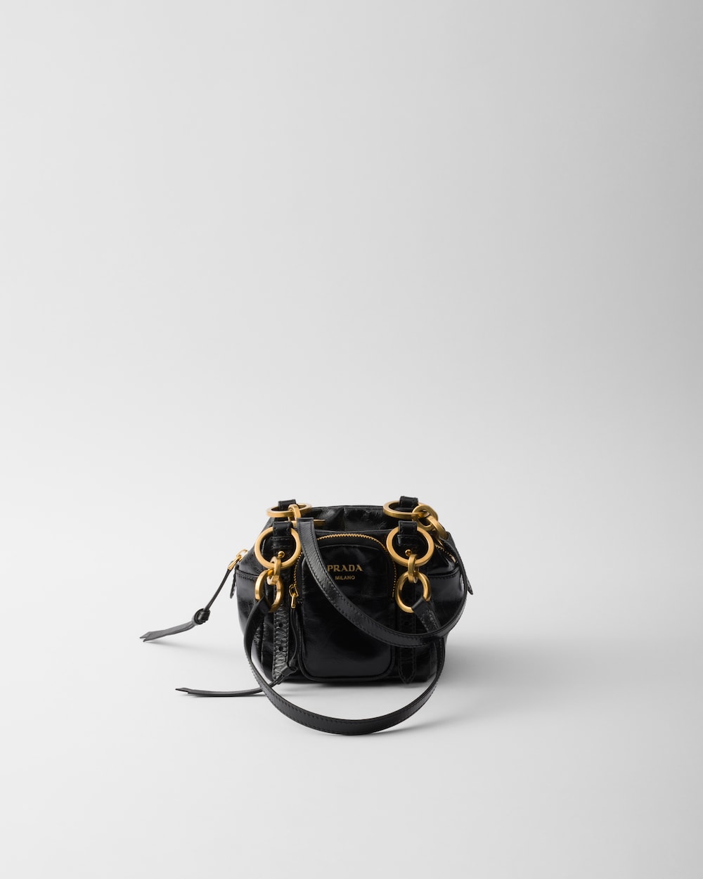 Prada Dangle Leather Top-Handle Mini-Bag - Image 1
